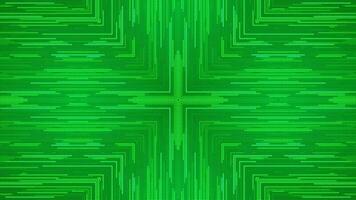 3D abstract digital technology animated green light particles on green gradient background video