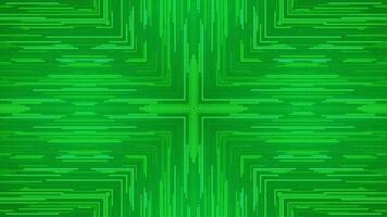 3D abstract digital technology animated green light particles on green gradient background video