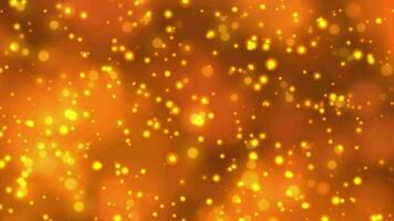 astratto giallo-arancione luminosa bokeh spazio sfondo Magia concetto leggero effetto video