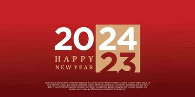 2024 happy new year logo design 2024 number vector illustration