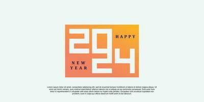 2024 happy new year logo design 2024 number vector illustration