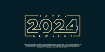 2024 happy new year logo design 2024 number vector illustration