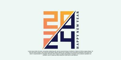 2024 happy new year logo design 2024 number vector illustration