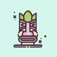 icono hawaiano estatua. relacionado a Hawai símbolo. mbe estilo. sencillo diseño editable. vector