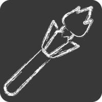 Icon Torch. related to Hawaii symbol. chalk Style. simple design editable. vector