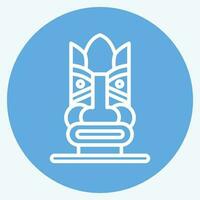 Icon Hawaiian Statue. related to Hawaii symbol. blue eyes style. simple design editable. vector