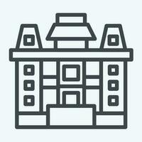 Icon Iolani Place. related to Hawaii symbol. line style. simple design editable. vector