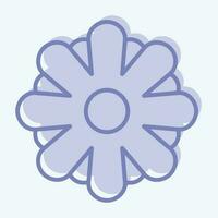 Icon Aster. related to Flowers symbol. two tone style. simple design editable. simple illustration vector