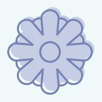 Icon Aster. related to Flowers symbol. two tone style. simple design editable. simple illustration vector