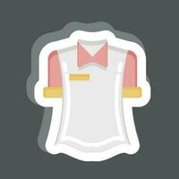 Sticker Shirt. related to Hawaii symbol. simple design editable. vector