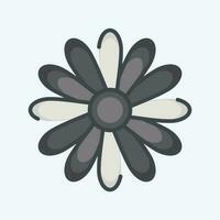 Icon Dahlia. related to Flowers symbol. doodle style. simple design editable. simple illustration vector