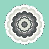 Sticker line cut Calendula. related to Flowers symbol. simple design editable. simple illustration vector
