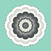 Sticker line cut Calendula. related to Flowers symbol. simple design editable. simple illustration vector