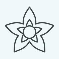 Icon Jasmine. related to Flowers symbol. line style. simple design editable. simple illustration vector