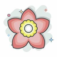 Icon Gardenia. related to Flowers symbol. comic style. simple design editable. simple illustration vector