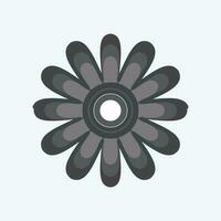 Icon Gloden Marguerite. related to Flowers symbol. doodle style. simple design editable. simple illustration vector