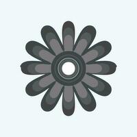 Icon Gloden Marguerite. related to Flowers symbol. doodle style. simple design editable. simple illustration vector