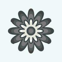 Icon Zinnia. related to Flowers symbol. doodle style. simple design editable. simple illustration vector