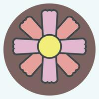 Icon Cosmos. related to Flowers symbol. color mate style. simple design editable. simple illustration vector