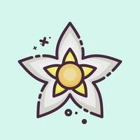 Icon Jasmine. related to Flowers symbol. MBE style. simple design editable. simple illustration vector