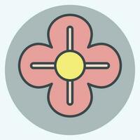 Icon Poppy. related to Flowers symbol. color mate style. simple design editable. simple illustration vector