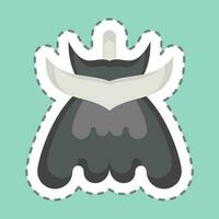 Sticker line cut Fuchsia. related to Flowers symbol. simple design editable. simple illustration vector
