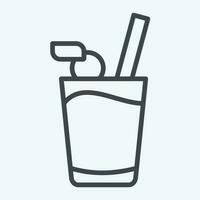 Icon Beverage. related to Hawaii symbol. line style. simple design editable. vector