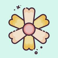 Icon Marigold. related to Flowers symbol. MBE style. simple design editable. simple illustration vector