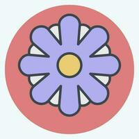 Icon Aster. related to Flowers symbol. color mate style. simple design editable. simple illustration vector