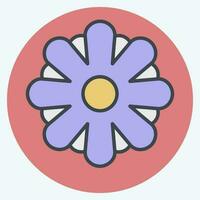 Icon Aster. related to Flowers symbol. color mate style. simple design editable. simple illustration vector