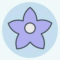 Icon Bollon. related to Flowers symbol. color mate style. simple design editable. simple illustration vector