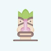 Icon Hawaiian Statue. related to Hawaii symbol. flat style. simple design editable. vector