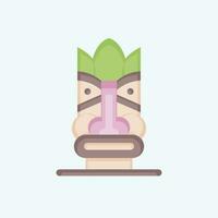 Icon Hawaiian Statue. related to Hawaii symbol. flat style. simple design editable. vector