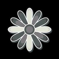 Icon Dahlia. related to Flowers symbol. glossy style. simple design editable. simple illustration vector