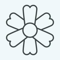 Icon Marigold. related to Flowers symbol. line style. simple design editable. simple illustration vector