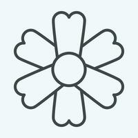 Icon Marigold. related to Flowers symbol. line style. simple design editable. simple illustration vector