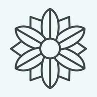 Icon Poinsettia. related to Flowers symbol. line style. simple design editable. simple illustration vector