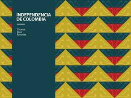 Independencia de Colombia flag event pride vector travel yellow holiday element freedom national art