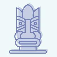 Icon Hawaiian Statue. related to Hawaii symbol. two tone style. simple design editable. vector