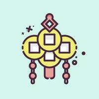 Icon Amulet. related to Chinese New Year symbol. MBE style. simple design editable vector