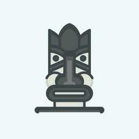 Icon Hawaiian Statue. related to Hawaii symbol. doodle style. simple design editable. vector