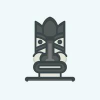 Icon Hawaiian Statue. related to Hawaii symbol. doodle style. simple design editable. vector