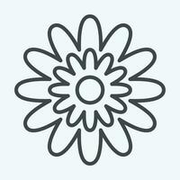 Icon Zinnia. related to Flowers symbol. line style. simple design editable. simple illustration vector