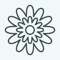 Icon Zinnia. related to Flowers symbol. line style. simple design editable. simple illustration vector