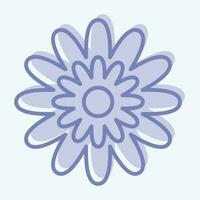 Icon Zinnia. related to Flowers symbol. two tone style. simple design editable. simple illustration vector