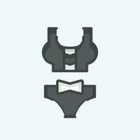 Icon Bikini. related to Hawaii symbol. doodle style. simple design editable. vector