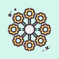 Icon Lantanas. related to Flowers symbol. MBE style. simple design editable. simple illustration vector