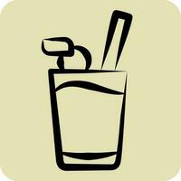 Icon Beverage. related to Hawaii symbol. hand drawn style. simple design editable. vector