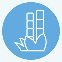 Icon Bamboo. related to Chinese New Year symbol. blue eyes style. simple design editable vector