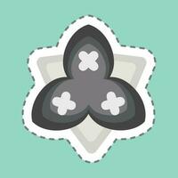 Sticker line cut Bougainvillea. related to Flowers symbol. simple design editable. simple illustration vector